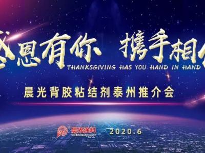 “感恩有你 攜手相伴”，晨光背膠粘結(jié)劑泰州推介會(huì)圓滿舉辦